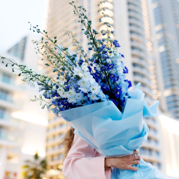 Букет блакитних дельфініумів Океан