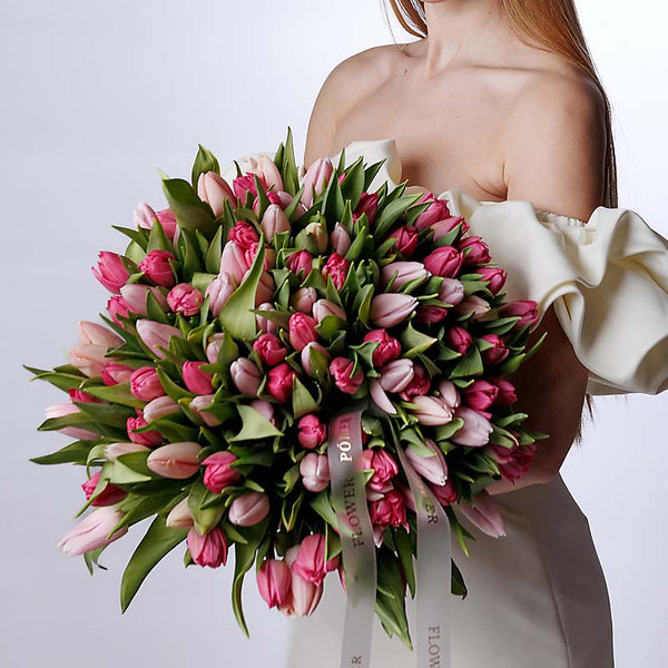 Букет тюльпанів Рожева Любов